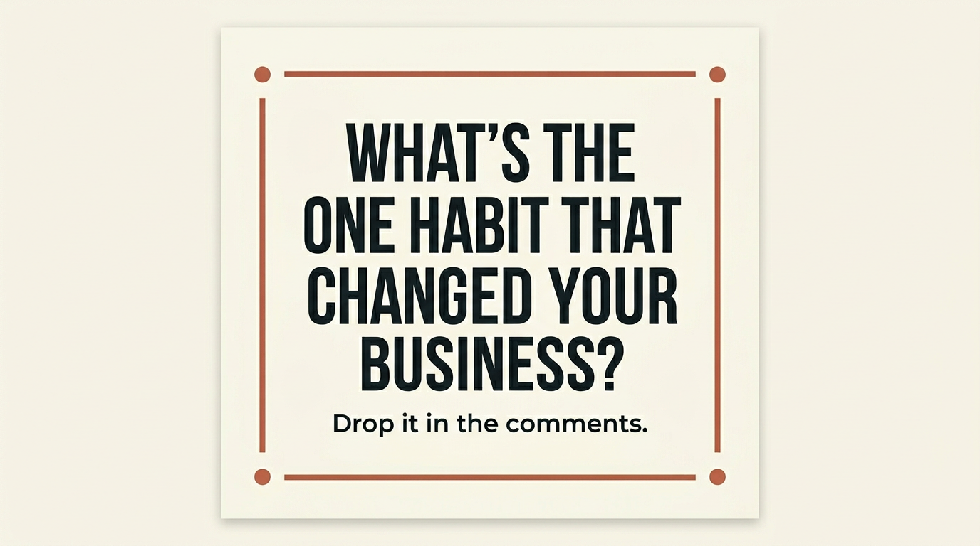 AI-generated engagement Facebook post for a business coach