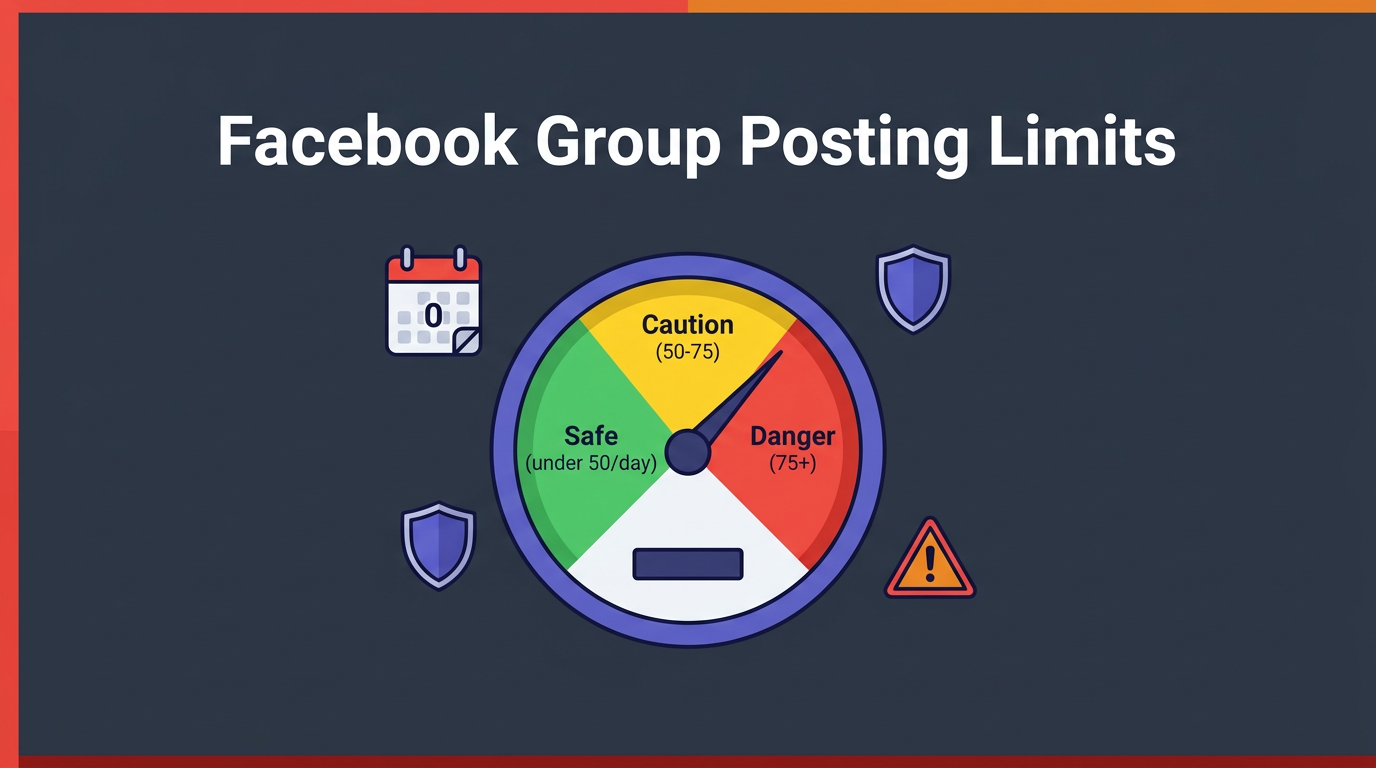 Facebook group posting limits in 2026 for joined groups by account age and activity