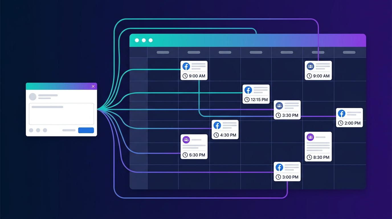 How to schedule posts to multiple joined Facebook groups using PilotPoster