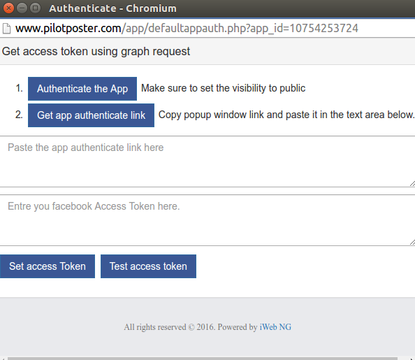 Authenticate-facebook-app